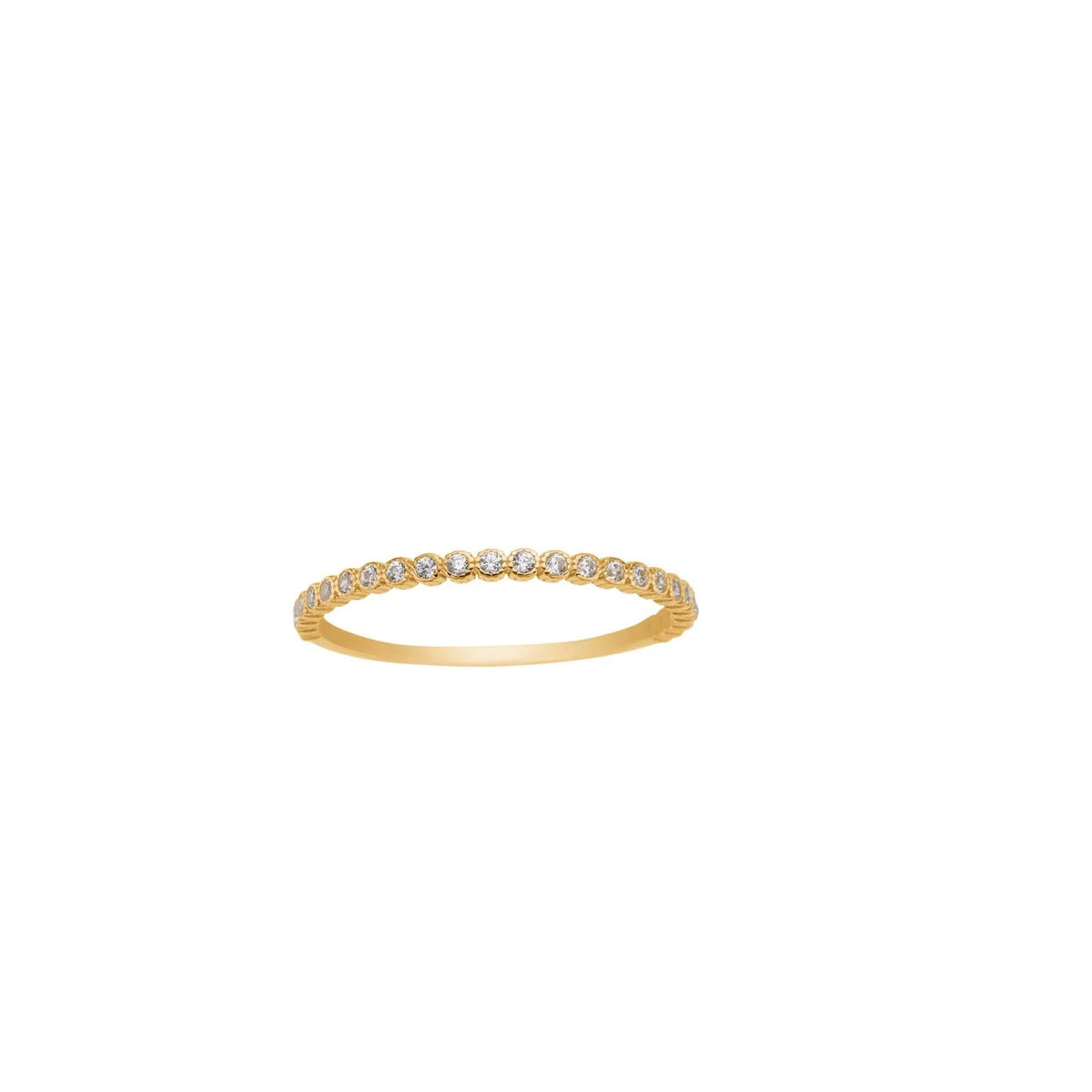 Ring i 8 kt. guld med zirkonia