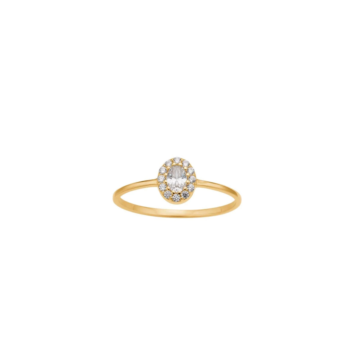 Rosetring i 8 kt. guld med zirkonia