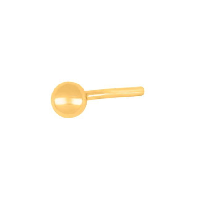 SON stål ørestik guld kugle 4mm