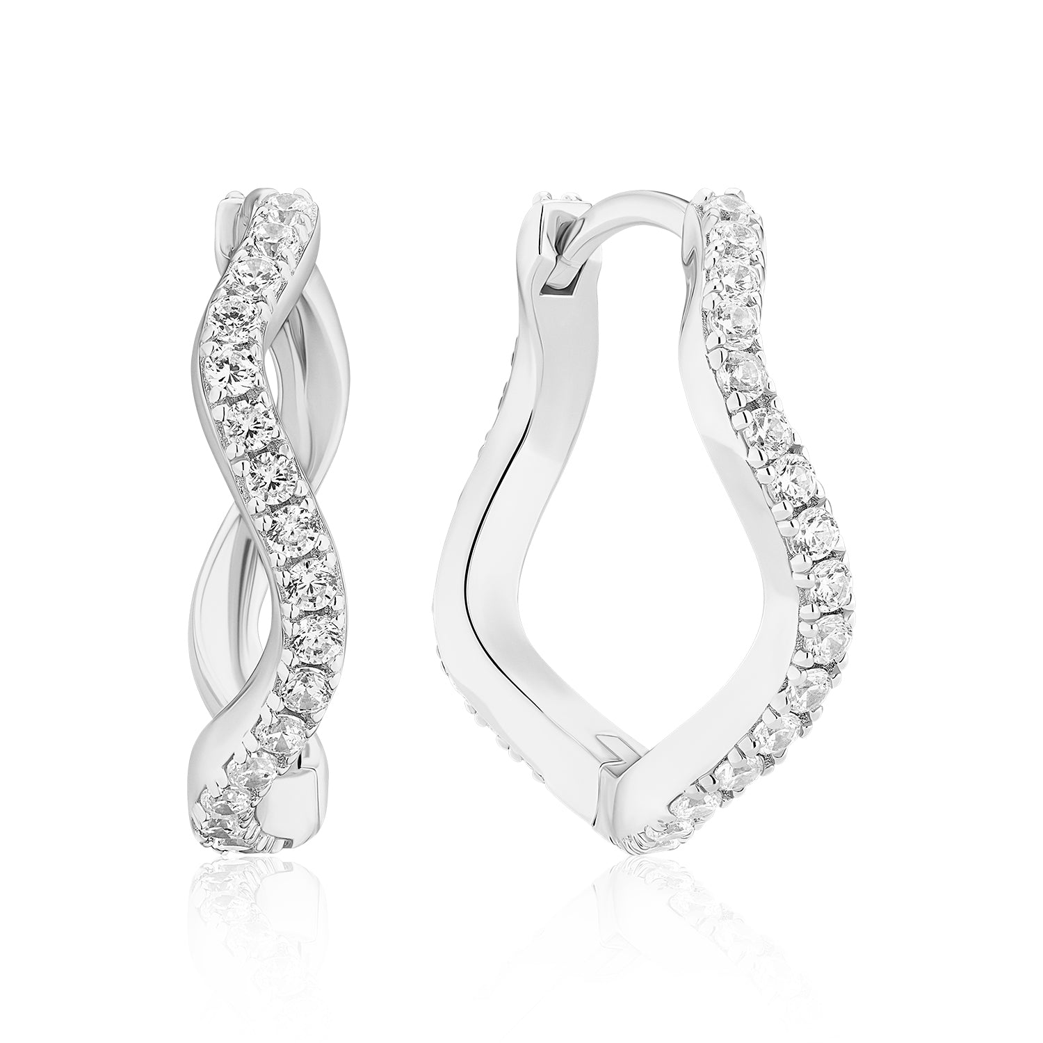 Øreringe Ellera Waves Grande Sølv