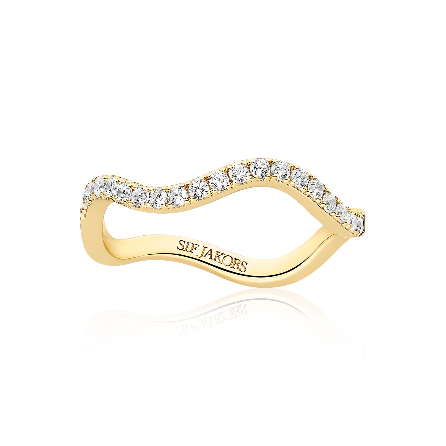 Ellera Waves Ring Forgyldt
