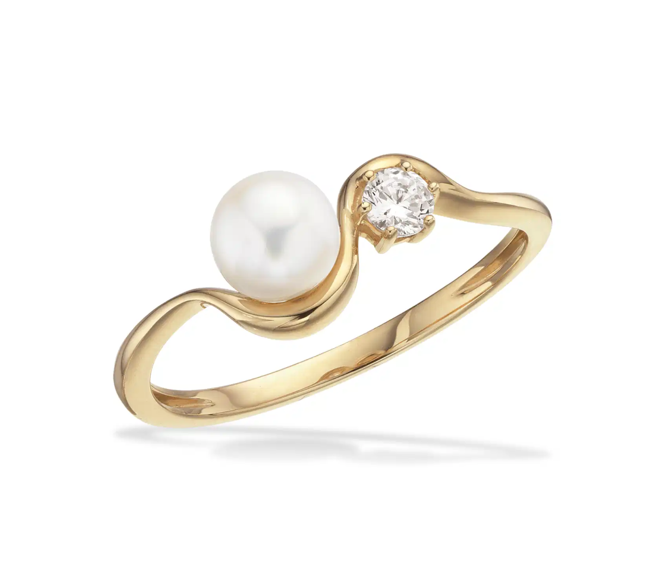 Ring 8kt m. fkp/zir