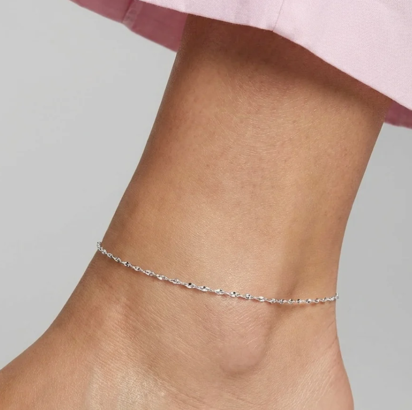 Ankelkæde Asola Sølv
