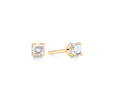 CROWN øreringe 14 kt. guld m. diamanter