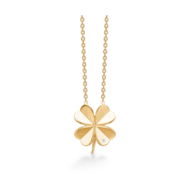 CLOVER halskæde 8 kt. guld