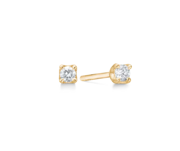 CROWN øreringe 14 kt. guld m. diamanter