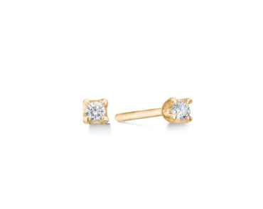 CROWN øreringe 14 kt. guld m. diamanter
