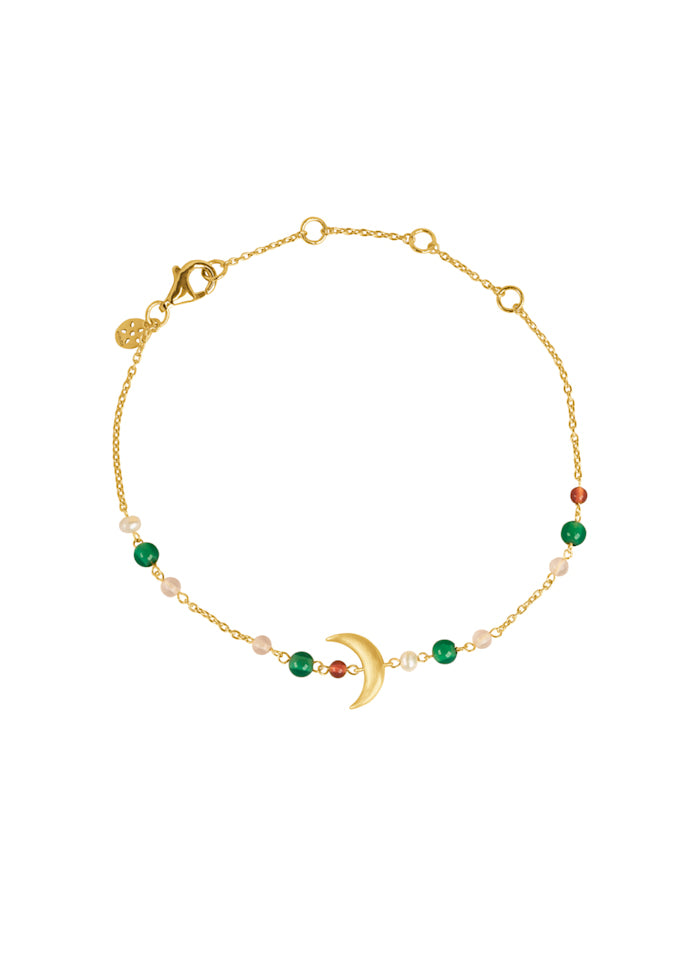 Summer Moon Forgyldt Armbånd m/Sten