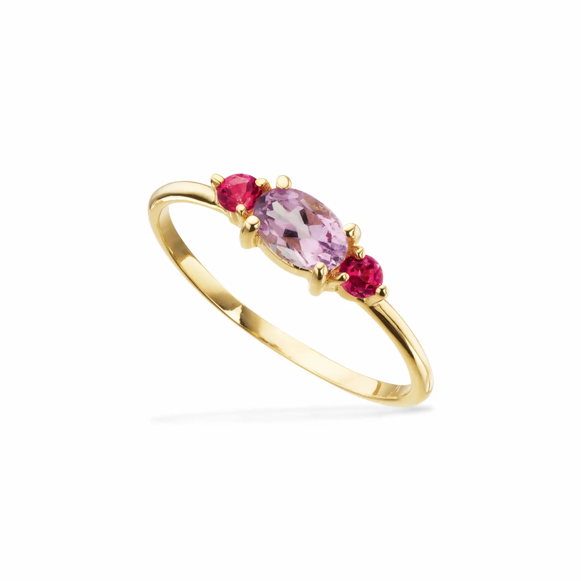 Ring i 8 kt. m. ametyst