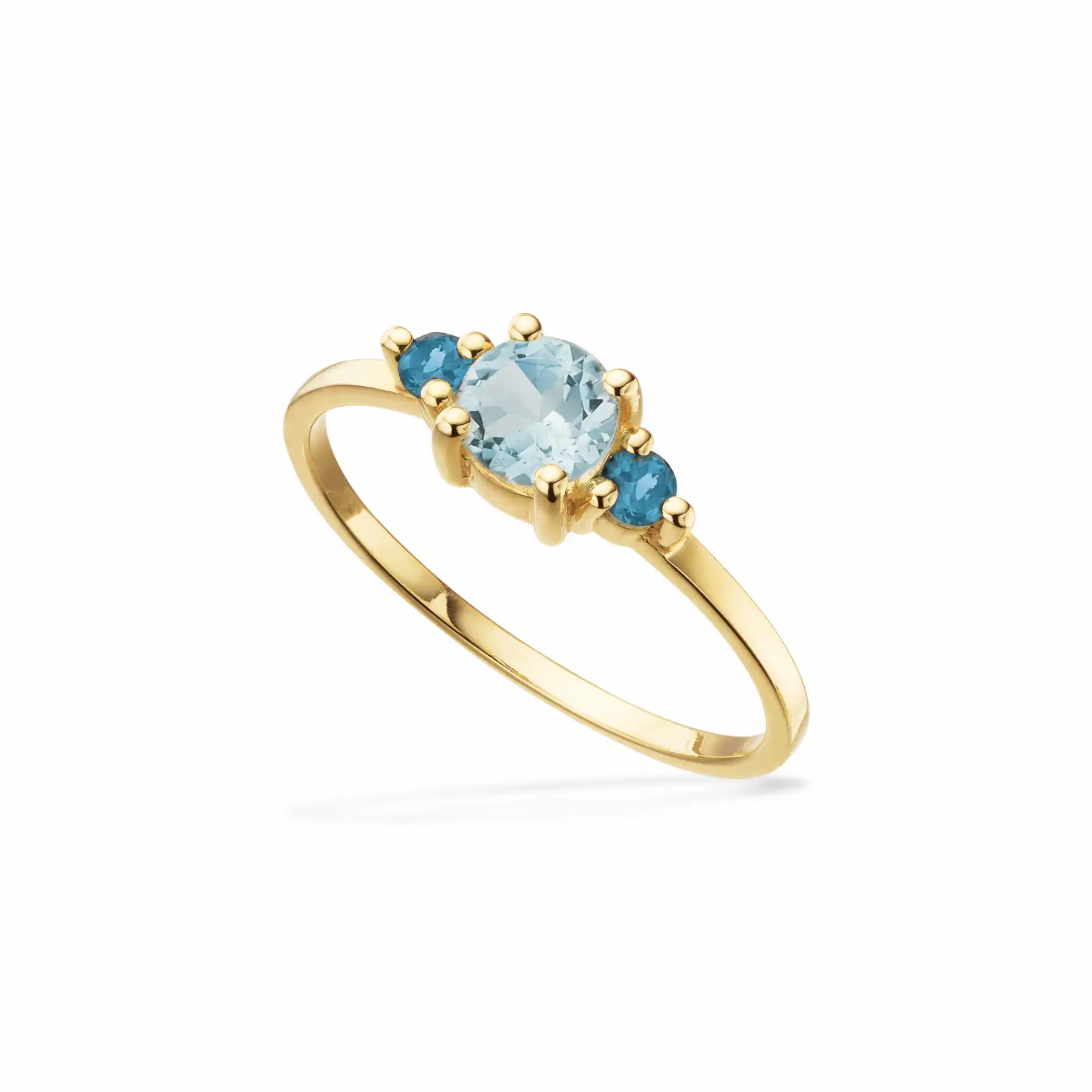 Ring i 8 kt. m. topas