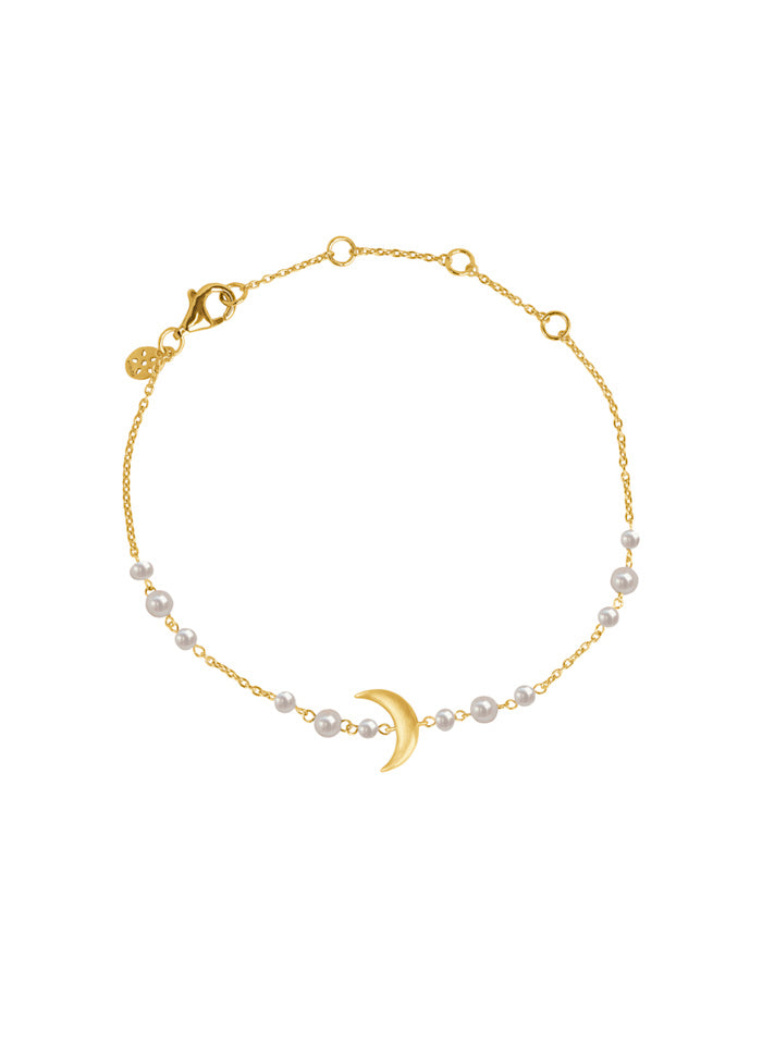 Summer Moon Forgyldt Armbånd m/Perler