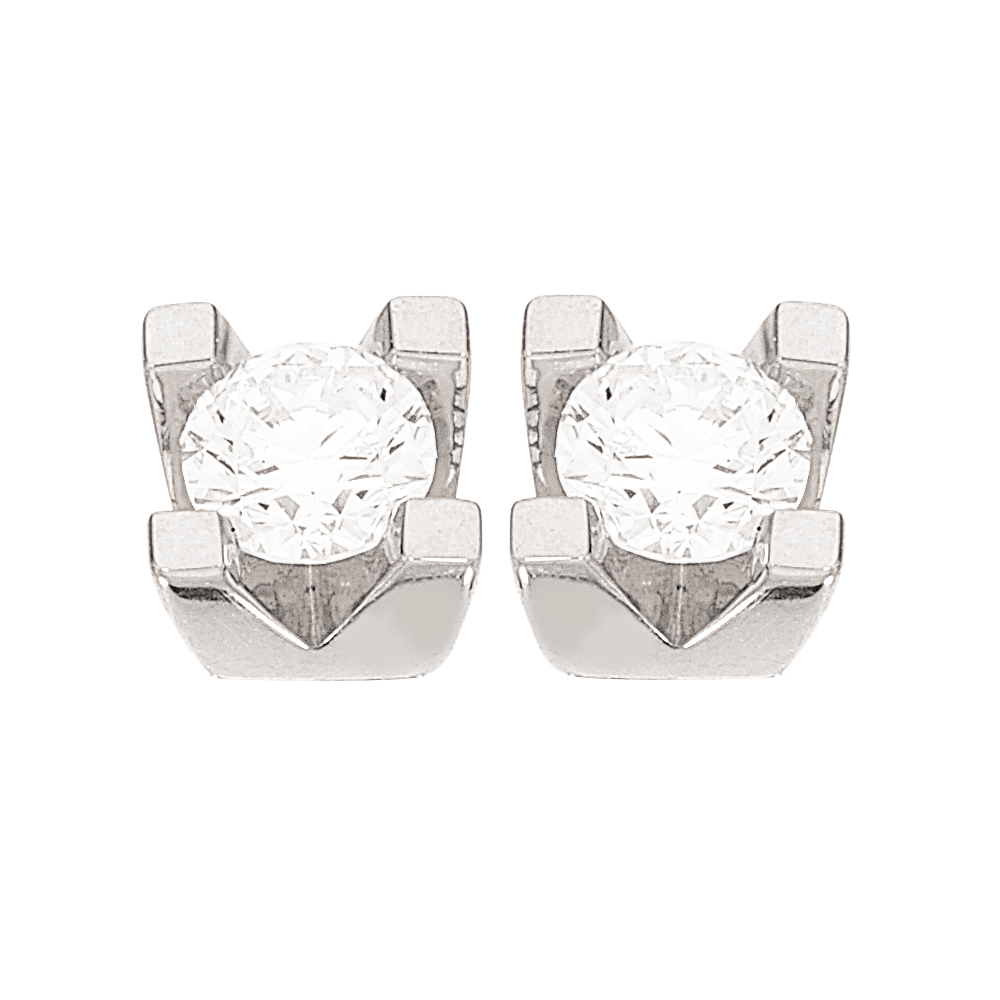 Kleopatra ørestikker i 14kt. hvidguld med diamanter - Sct. Mathias Ure & Guld