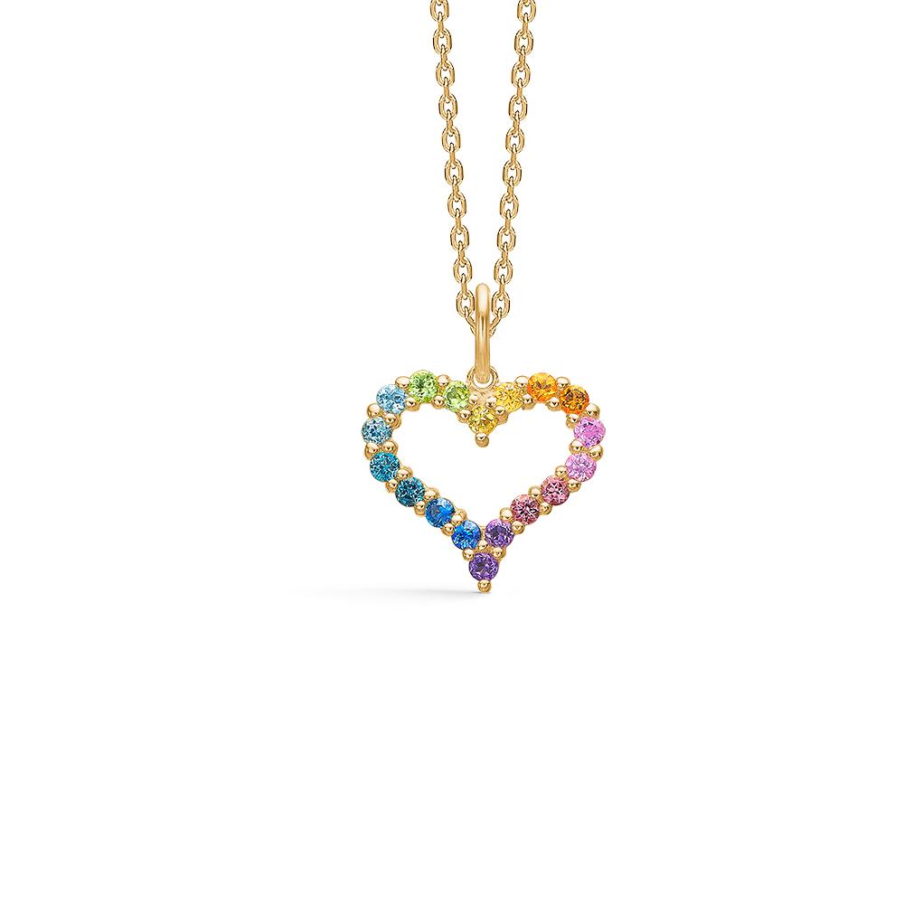 14 kt. vedhæng "Tender Heart Rainbow" - Sct. Mathias Ure & Guld