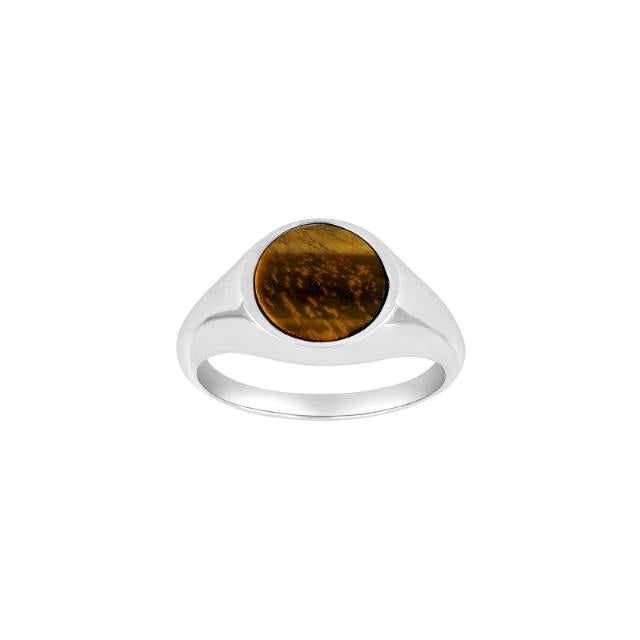 Sølv ring m. tigerøje