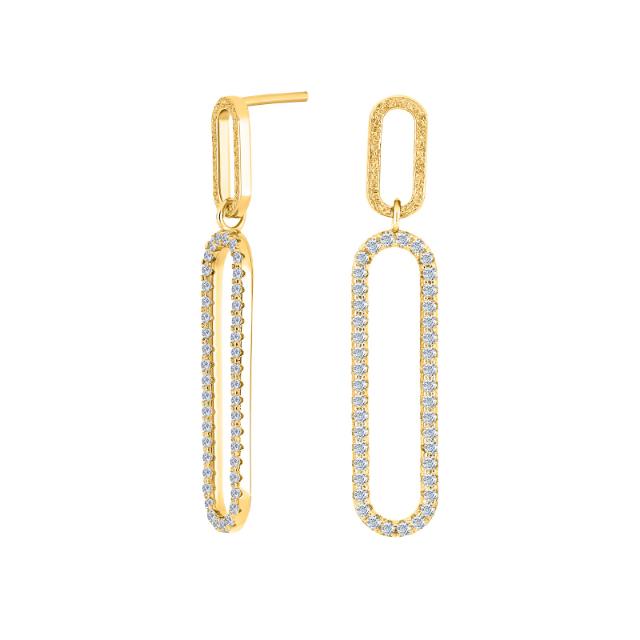 Forgyldt sølv ørehængere LENENOR