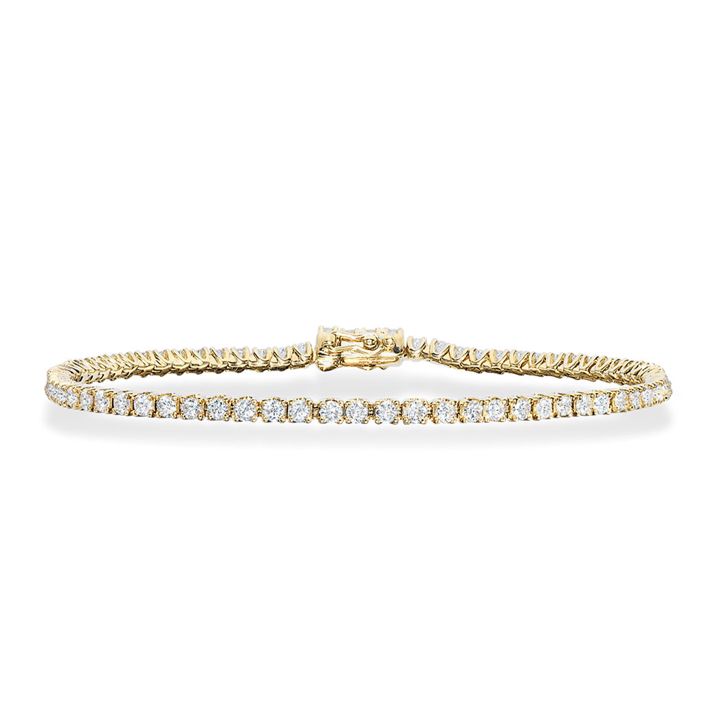 14 kt. Tennisarmbånd, rødguld