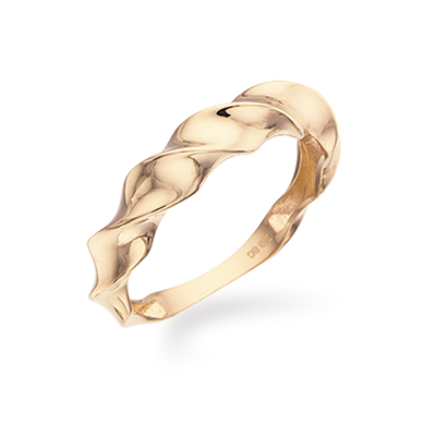 8 kt. snoet guld ring