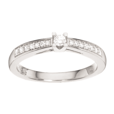 Kleopatra Queen Ring Hvidguld