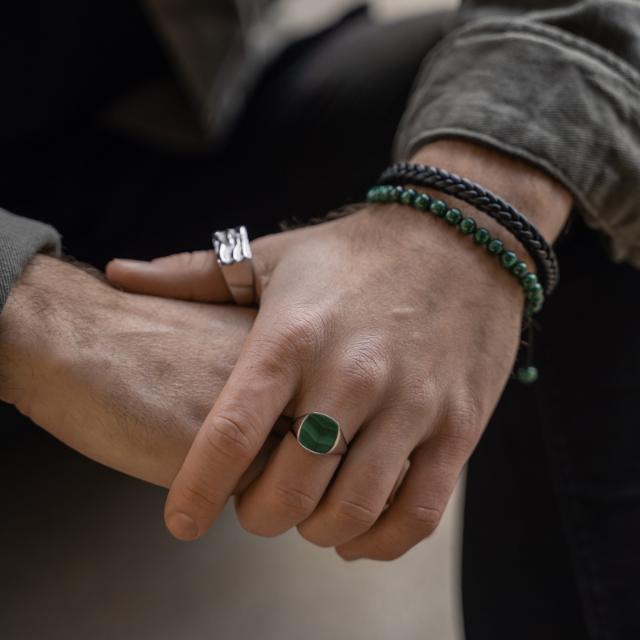 SON of Noa Sølv ring m. malakit