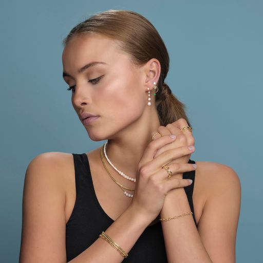 Rhod. sølvørehænger PEARL52