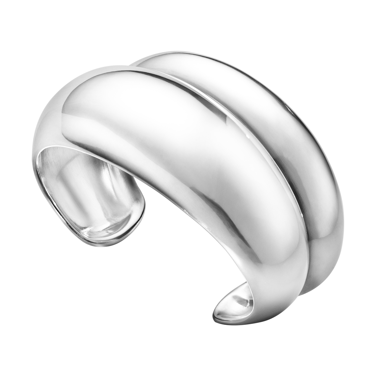 Curve Armring Medium I Sølv - Sct. Mathias Ure & Guld