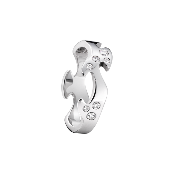 FUSION centerring - 18 kt. hvidguld med brillanter - Sct. Mathias Ure & Guld