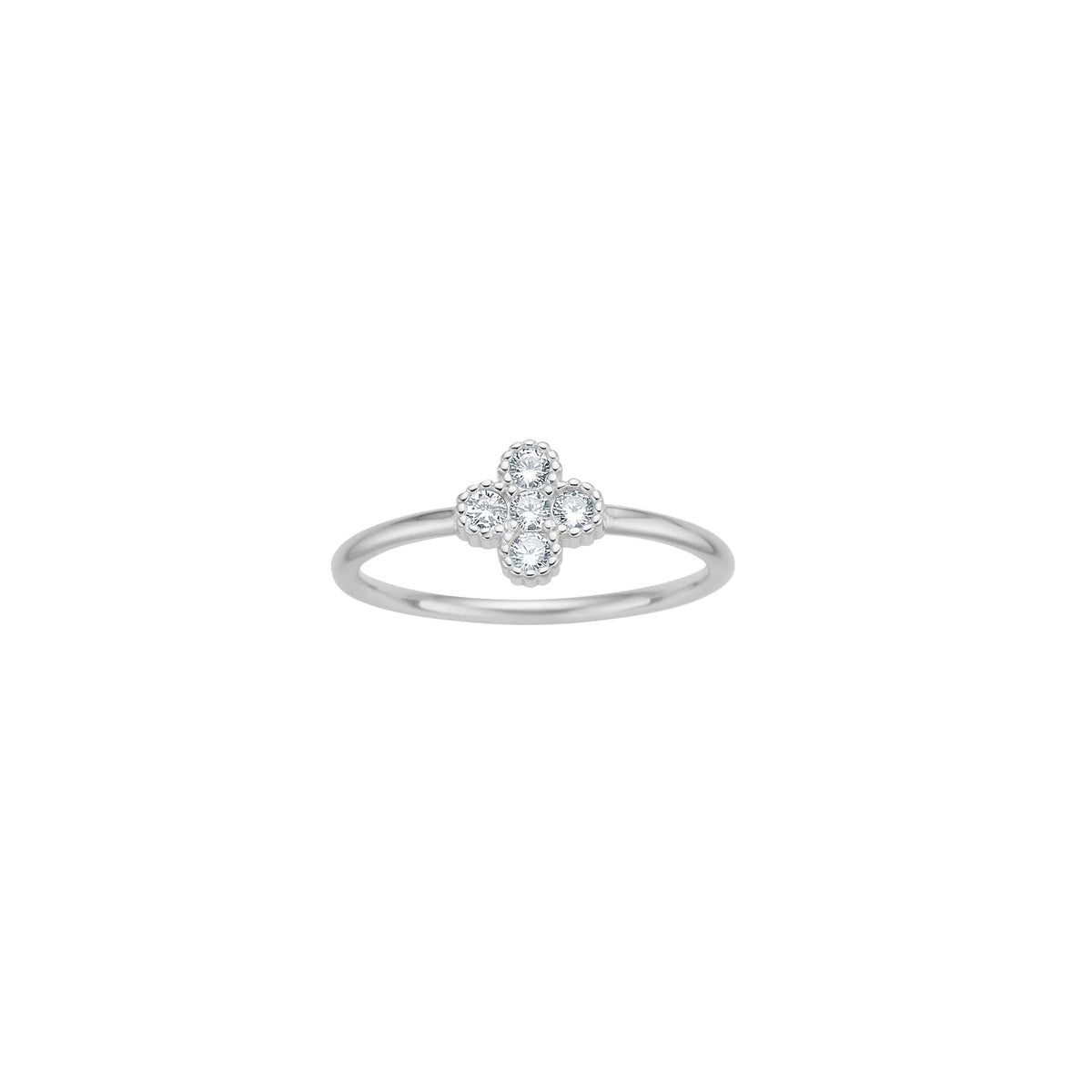 SigneNor ring med hvid zirkonia