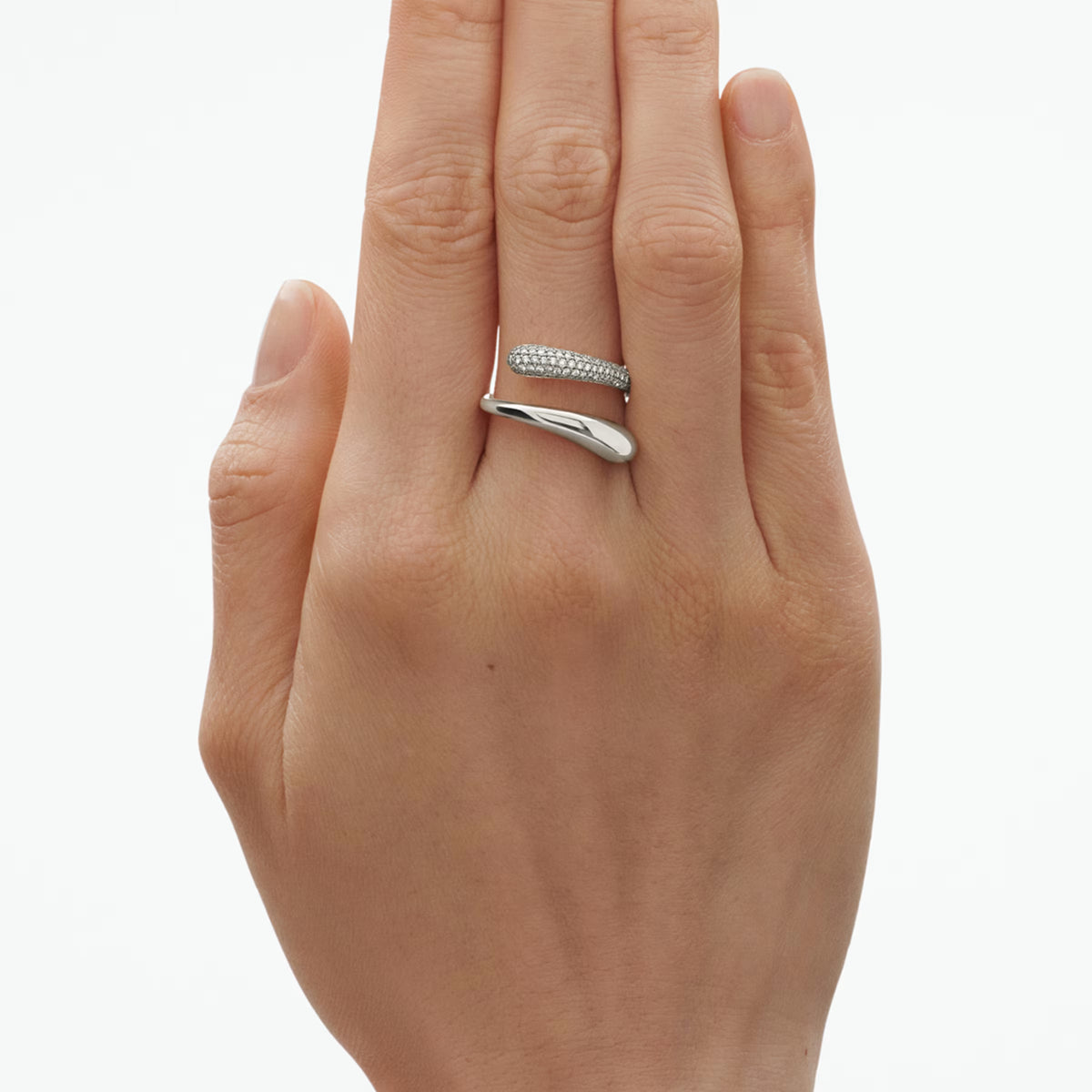 Mercy ring i sølv med diamanter, 0,37 ct.