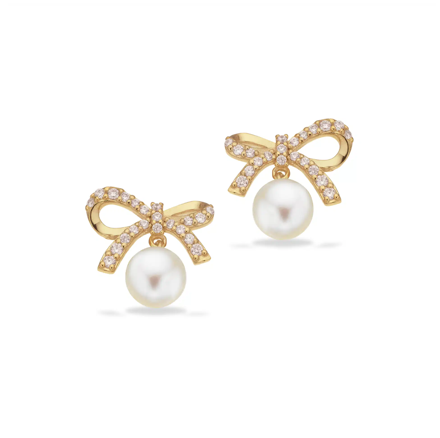 Øreringe sløjfe fkp./cubic zir. sølv fg.