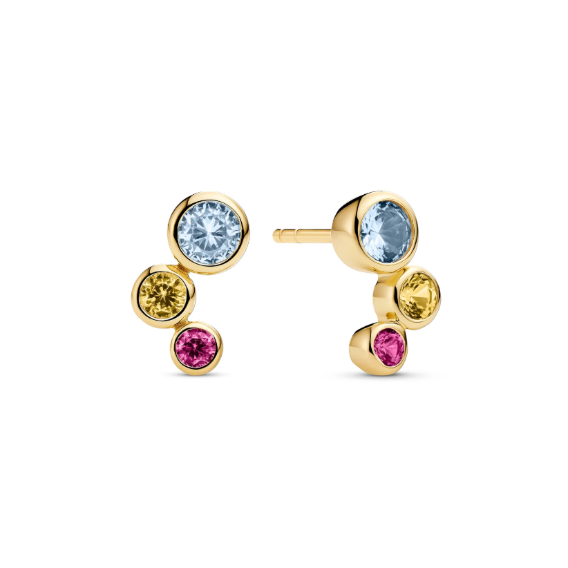 Øreringe Sardinien Tre forgyldt