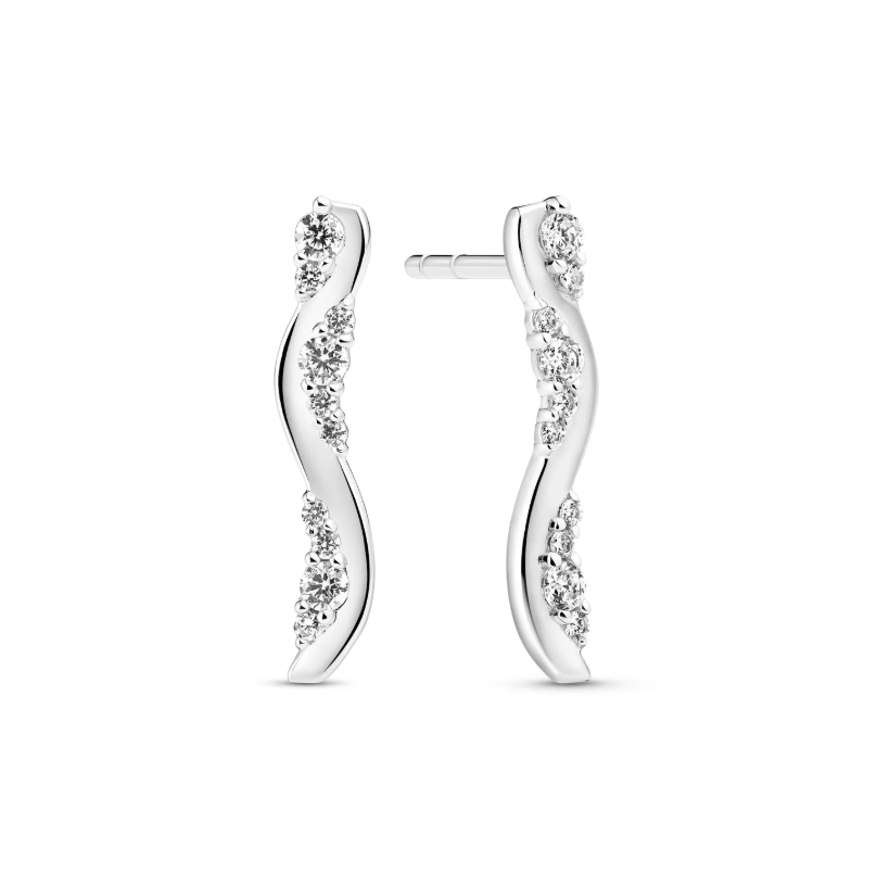 Øreringe Ellera Waves Altro Lungo Medio Sølv