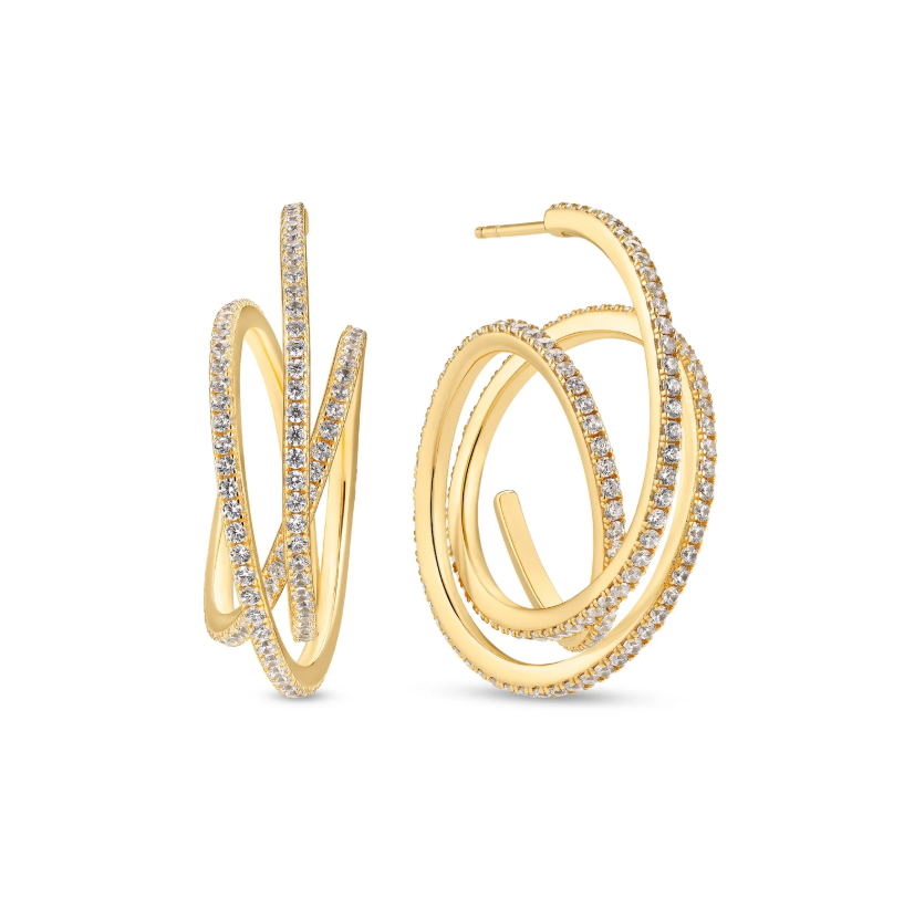 Øreringe Spirale Grande Forgyldt