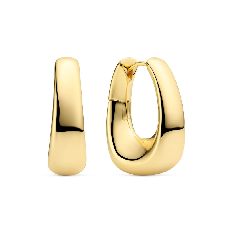 Øreringe Borsa Pianura Grande Forgyldt