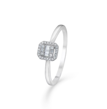 ELIZABETH ring i 14 kt. hvidguld m. diamanter