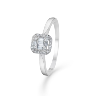 ELIZABETH ring i 14 kt. hvidguld m. diamanter