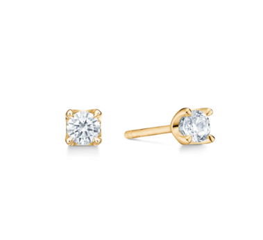 CROWN øreringe 14 kt. guld m. diamanter