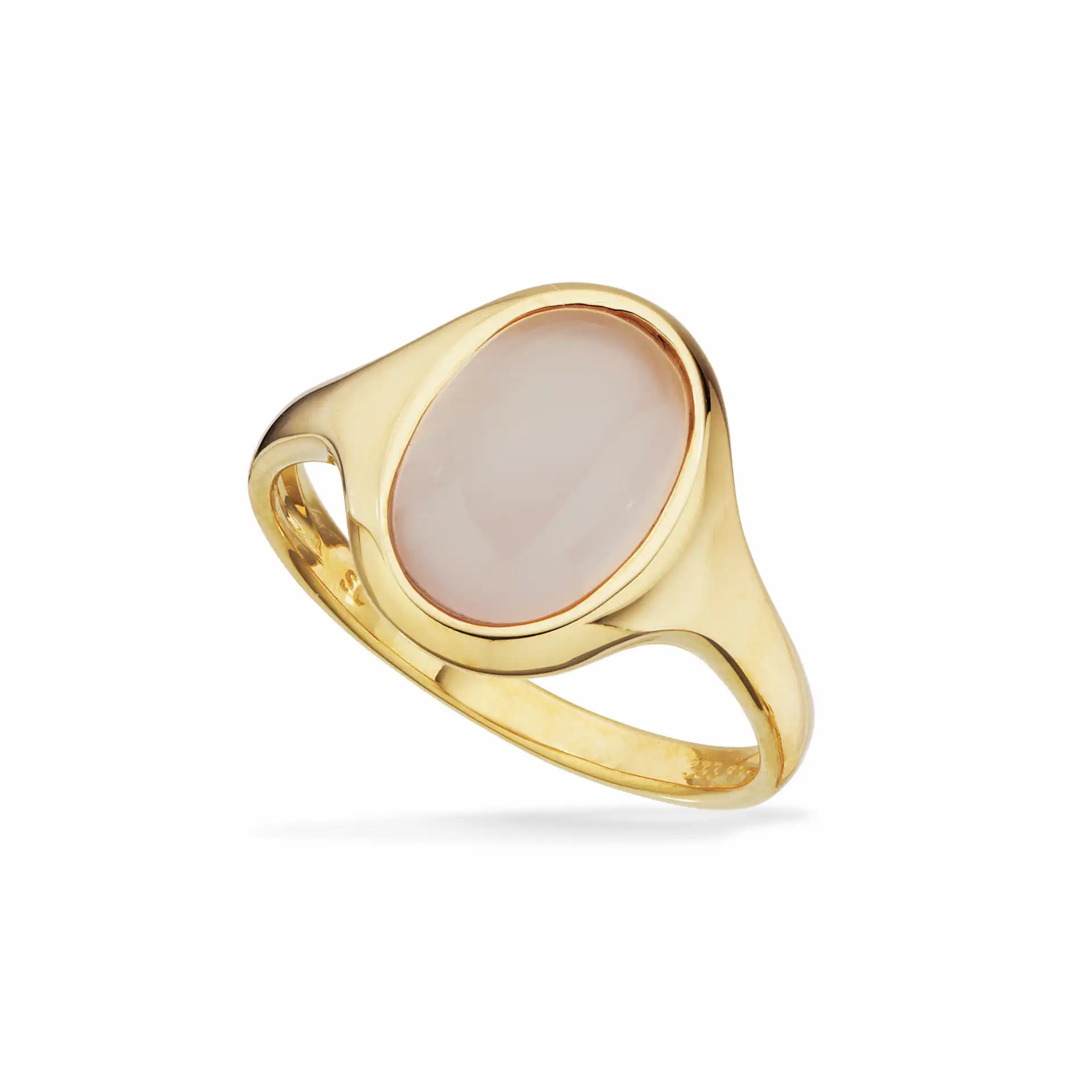 Ring i 8 kt. m. quartz