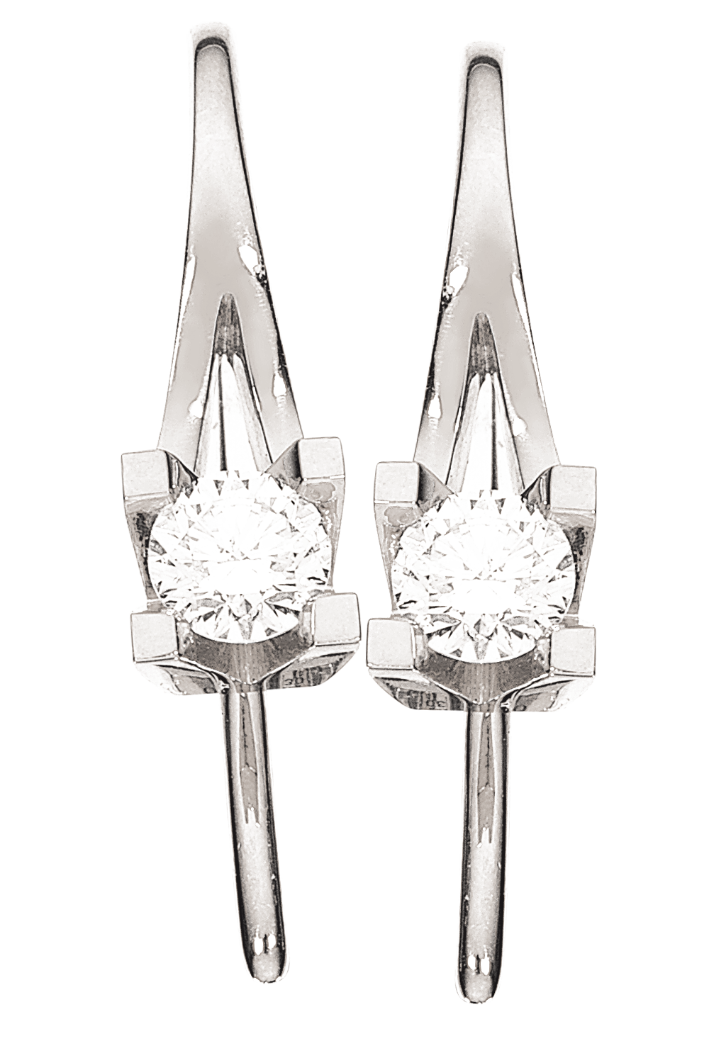Kleopatra ørebøjle i 14kt. hvidguld med diamanter - Sct. Mathias Ure & Guld