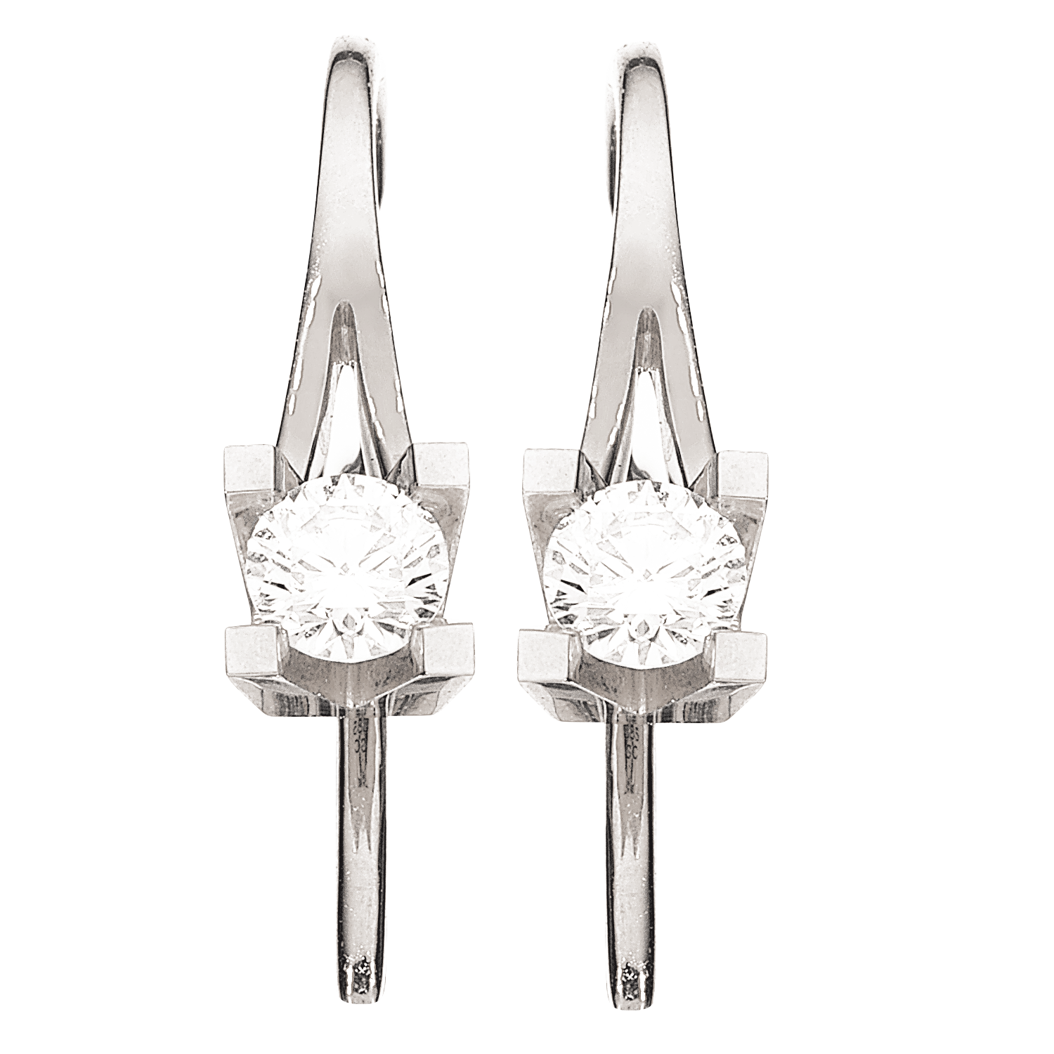 Kleopatra ørebøjle i 14kt. hvidguld med diamanter - Sct. Mathias Ure & Guld