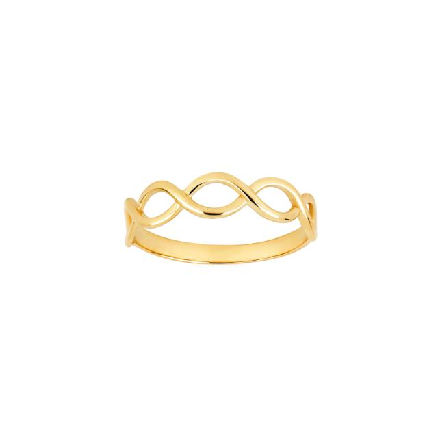 8 kt. guld ring uendelighed