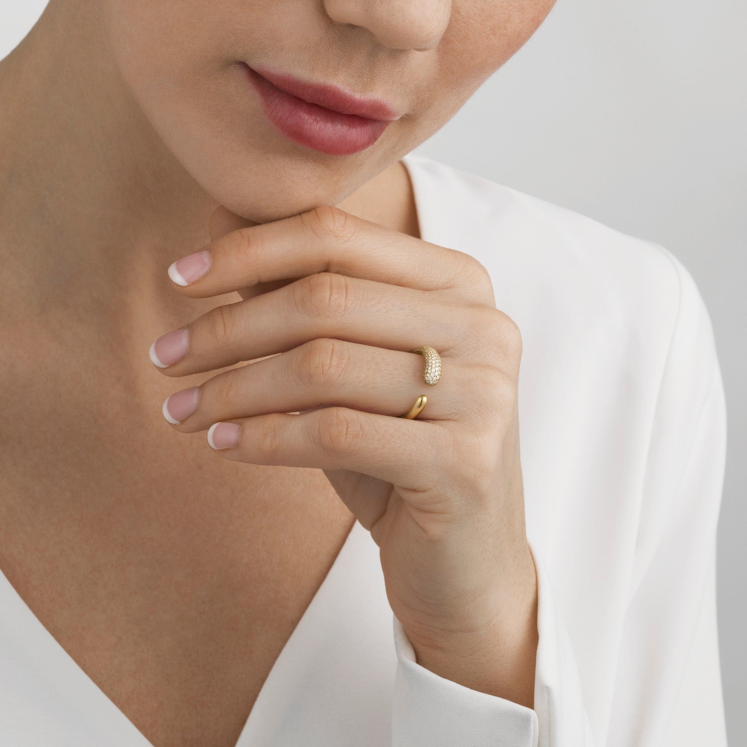 Mercy ring - Pavé mini, 18 kt. - Sct. Mathias Ure & Guld
