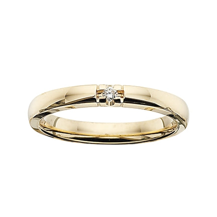 Grace alliance ring 14kt. guld med diamanter - Sct. Mathias Ure & Guld