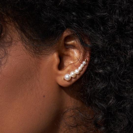 Aura earclimbers large, forgyldt - Sct. Mathias Ure & Guld