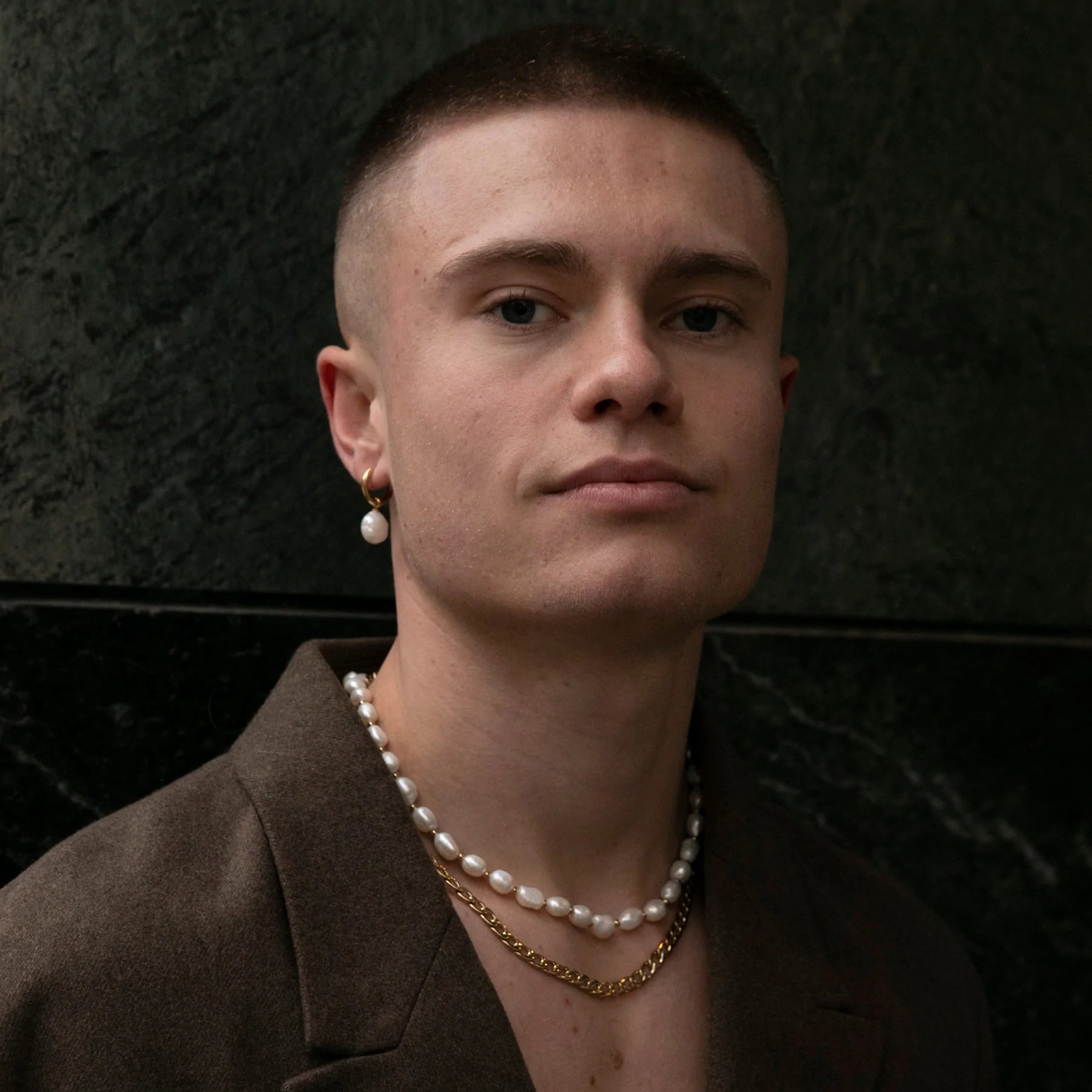 Øreringe med perler Stål