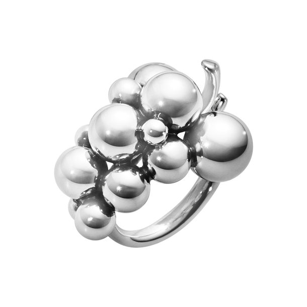 MOONLIGHT GRAPES ring - oxideret sterlingsølv, medium - Sct. Mathias Ure & Guld
