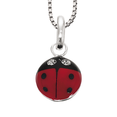 Børnehalskæde m. mariehøne - Sct. Mathias Ure & Guld